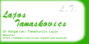 lajos tamaskovics business card